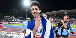 Ο Μίλτος Τεντόγλου μετά το 4ο χρυσό μετάλλιο του