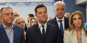 Ο Άδωνις Γεωργιάδης κατά την τελετή εγκαινίων στο Γενικό Νοσοκομείο Λάρισας
