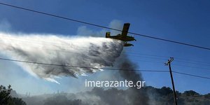 Αεροσκάφος που επιχείρησε στη φωτιά στη Ζάκυνθο