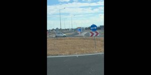 Κυκλικός κόμβος στην εθνική οδό 