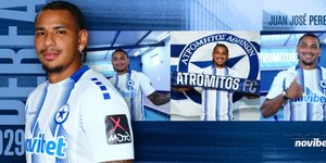 Ο Χουάν Χοσέ Περέα κατά την ανακοίνωσή του από τον Ατρόμητο