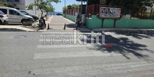 Το σημείο που έγινε το τροχαίο στην Ιεράπετρα