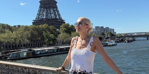 Η Κατερίνα Καινούργιου με crochet και denim στο Παρίσι -Το boho chic look που ξεχωρίσαμε