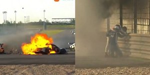 Με αυτοθυσία ο Ολλανδός οδηγός Λόεκ Χάρτογκ έσωσε τον Βρετανό συνάδελφό του Όλι Μίλροϊ από τη φλεγόμενη Ferrari του