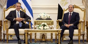 Συνάντηση Κυριάκου Μητσοτάκη με πρόεδρο της Αιγύπτου Αμπντούλ Φατάχ αλ Σίσι