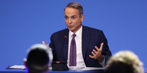 O Κυριάκος Μητσοτάκης στη ΔΕΘ