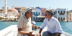 Ο Κυριάκος Μητσοτάκης στο Καστελόριζο