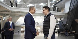 O Κυριάκος Μητσοτάκης στο κτίριο της Nvidia