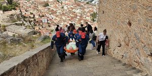 Μεταφορά ηλικιωμένου που έχασε τις αισθήσεις του στο Παλαμήδι