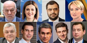 (Αριστερά, επάνω): Γ. Φλωρίδης, Ειρ. Αγαπηδάκη, Π. Μαρινάκης, Αλ. Σδούκου / (Αριστερά/κάτω): Ν. Παπαϊωάννου, Μ. Θεμιστοκλέους, Α. Λοβέρδος, Γ. Παπαγεωργίου, Θ. Τσιούρας