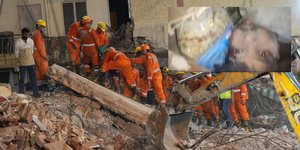 Διασώστες στο Νέο Δελχί κατάφεραν να απεκλωβίσουν τον φοιτητή από τα ερείπια κτιρίου