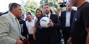 Ο πρόεδρος του ΠΑΣΟΚ, Νίκος Ανδρουλάκης, στην 90ή ΔΕΘ