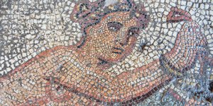 Νηρηίδα. Λεπτομέρεια του ψηφιδωτού διακόσμου της έπαυλης