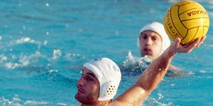 Ο Νώντας Σαμαρτζίδης σε αγώνα πόλο ανδρών