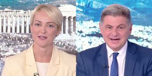 Η Αλεξάνδρα Σδούκου και ο Νικόλας Φαραντούρης