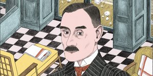 άνδρας Thomas Mann illustration 