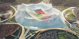 Μακέτα του Grande Stade Hassan II που κατασκευάζεται στο Μαρόκο