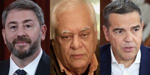 Νίκος Ανδρουλάκης, Θανάσης Καρτερός και Αλέξης Τσίπρας