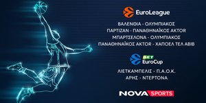 H EuroLeague συνεχίζεται με την 5η αγωνιστική (Παρτίζαν-Παναθηναϊκός AKTOR & 