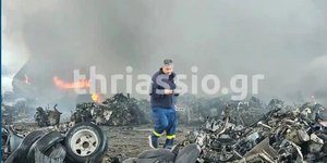 Φωτιά σε εταιρεία ανακύκλωσης στον Ασπρόπυργο