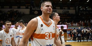Ο Γιώργος Μπόγρης με τη φανέλα του Προμηθέα Πατρών