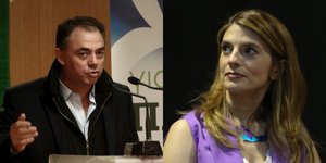 O Δημήτρης Κωνσταντόπουλος και η Άννα Παπαδοπούλου