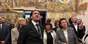 Από την απόδοση από τους Υπουργούς Πολιτισμού Ελλάδας και Β. Μακεδονίας του έργου της αποκατάστασης του τοιχογραφικού διακόσμου