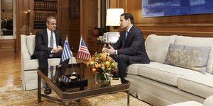 Κυριάκος Μητσοτάκης και Μάρκο Ρούμπιο σε τετ α τετ συνάντηση στο Μέγαρο Μαξίμου