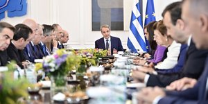 Ο πρωθυπουργός, Κυριάκος Μητσοτάκης, στο πρόσφατο υπουργικό συμβούλιο 