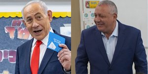 Ο Μπέντζαμιν Νετανιάχου (αριστερά) και ο Γκάντι Άιζενκοτ / Φωτογραφία: ΑΡ