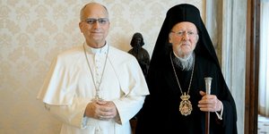 Ο πάπας Λέων με τον Πατριάρχη Βαρθολομαίο