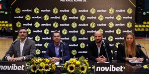 Γιάννης Χριστόπουλος, CMO,  KAE ΜΑΡΟΥΣΙ - Κίμων Στέφος, CCO, KAE ΜΑΡΟΥΣΙ - Άλκης Φακίρης, Country Manager, Novibet - Moderator: Κατερίνα Χριστοπούλου, Senior Corporate Communications Specialist, Novibet