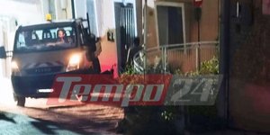 Από την ανεξέλεγκτη πορεία του φορτηγού προκλήθηκαν υλικές ζημιές