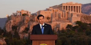 Ο Μάρκο Ρούμπιο από την ομιλία του στην Πνύκα