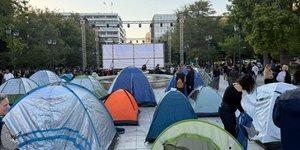 Σκηνές φοιτητών στο Σύνταγμα