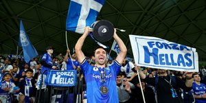 Η South Melbourne πανηγυρίζει το κύπελλο Αυστραλίας