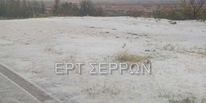 Χαλαζόπτωση στη Νέα Ζίχνη