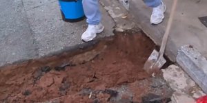 Καθίζηση οδοστρώματος στον Χολαργό