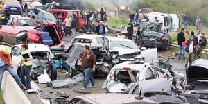 Σοκαριστικό βίντεο από την καραμπόλα στην Εγνατία -Οι πρώτες στιγμές μετά την τρ