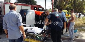 Τροχαίο στα Χανιά /Φωτογραφία flashnews