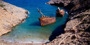 Το ναυάγιο βρίσκεται στον όρμο του Λίβερου