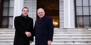 Ο Αλέξης Τσίπρας με τον Μπιναλί Γιλντιρίμ (Φωτο: PrimeMInisterGR/Twitter)