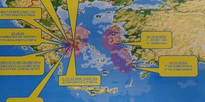 Χάρτης με πρόγραμμα πτήσεων επιτήρησης /Φωτογραφία ΑΠΕ ΜΠΕ