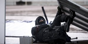 ινακίδα έπεσε πάνω σε φωτογράφο στο ΟΑΚΑ/ Φωτογραφία: Eurokinissi- LATO KLODIAN