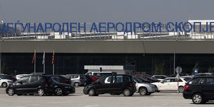 Το αεροδρόμιο των Σκοπίων/ Φωτογραφία: AP- Boris Grdanoski
