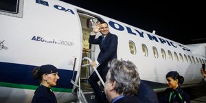 Στις 18:40 απογειώθηκε η πρώτη μετά από 10 χρόνια πτήση από Αθήνα-Σκόπια -Φωτογραφίες: EUROKINISSI/ΘΑΝΑΣΗΣ ΔΗΜΟΠΟΥΛΟΣ