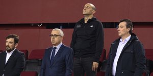 Ο Παναγιώτης Αγγελόπουλος χθες στο ΣΕΦ / Φωτογραφία: Eurokinissi