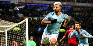 Ο Αγκουέρο σκόραρε για το 1-0 /Φωτογραφία: AΡ