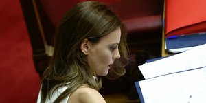 Η υπουργός Εργασίας Εφη Αχτσιόλου/Φωτογραφία: Eurokinissi