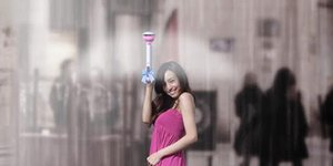 H αόρατη ομπρέλα -Προστατεύει από τη βροχή μόνο με αέρα [εικόνες&βίντεο]